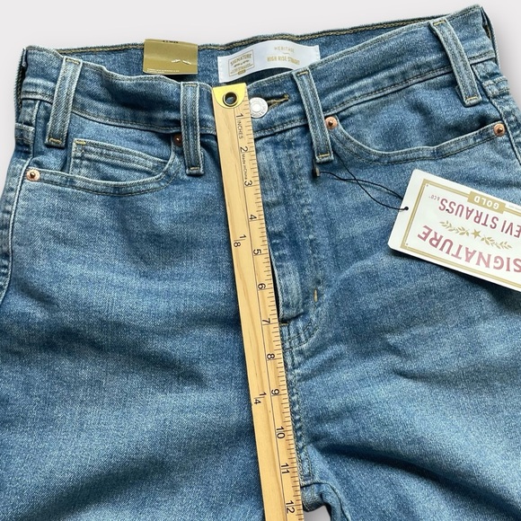 Signature Levi Strauss Gold Heritage High Rise Straight Mom Jeans 6/W28 Stretch - Picture 10 of 11